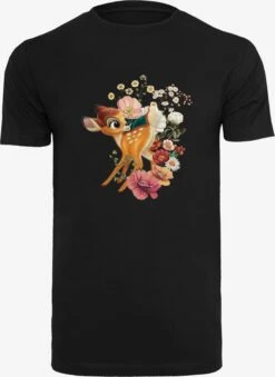 F4NT4STIC T-shirts Shirt Disney Bambi Meadow Heren Zwart