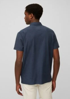Marc O'Polo Polos Shirt Heren Navy / Nachtblauw -Herenkleding 58014398dbf6da4121b8526f2a5a8014
