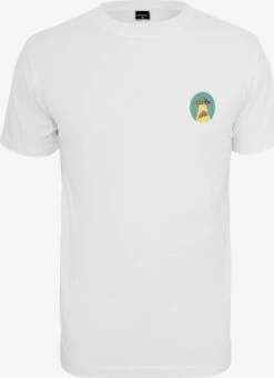 T-shirts Shirt Ufo Pizza Heren Wit