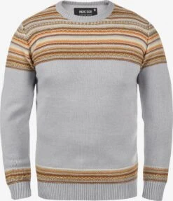 Indicode Jeans Crewneck Truien Trui Lurdes Heren Grijs