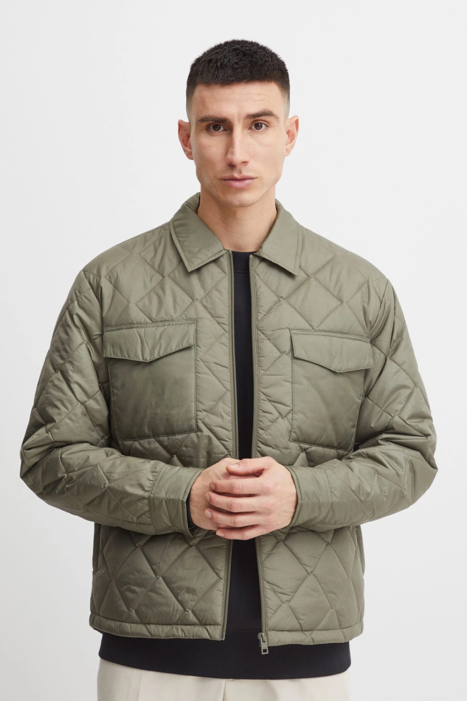 Solid Tussenjassen Tussenjas Erhard Heren Donkergroen 3 Solid Tussenjassen Tussenjas Erhard Heren Donkergroen - Afbeelding 3