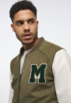 Mustang Leren Jassen Tussenjas Heren Olijfgroen -Herenkleding 6a873e81750f5e2d4c49fe32a7c3e734