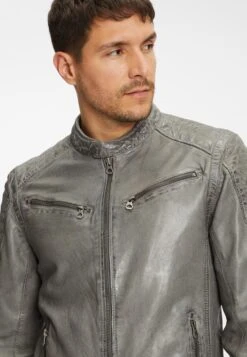 GIPSY Leren Jassen Tussenjas Chenno Heren Grijs -Herenkleding 6bc64d7dd40d5f90dc1685f9673b6a47