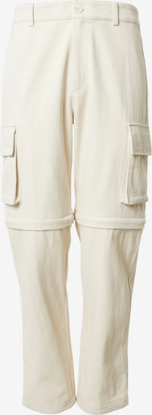Cargobroeken Tapered Cargobroek Hasan Heren Crème