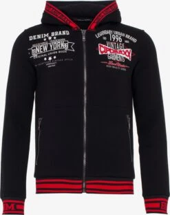 Cipo & Baxx Sweatvesten Met Capuchon Sweatvest Heren Zwart