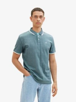 Tom Tailor Polos Shirt Heren Pastelblauw