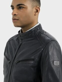 Camel Active Leren Jassen Tussenjas Heren Navy -Herenkleding 7082b7eda9f9ace831178416dfcb6712