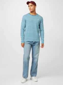 Wood Wood Longsleeves Shirt Heren Blauw -Herenkleding 711c69b707161ef15d5a1a3b5be4db36