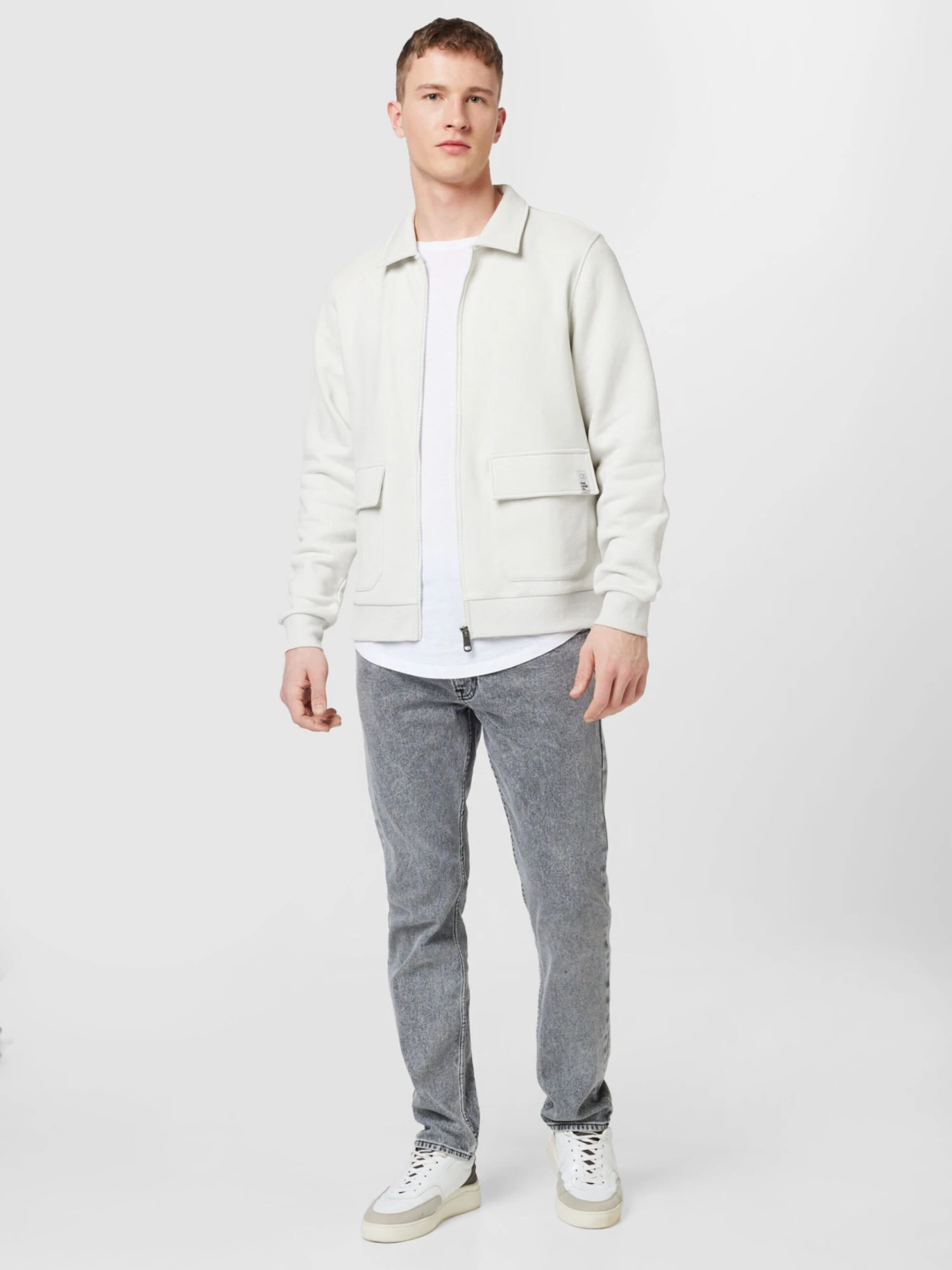 QS By S.Oliver Sweatvesten Sweatvest Heren Lichtgrijs 4 QS By S.Oliver Sweatvesten Sweatvest Heren Lichtgrijs - Afbeelding 4