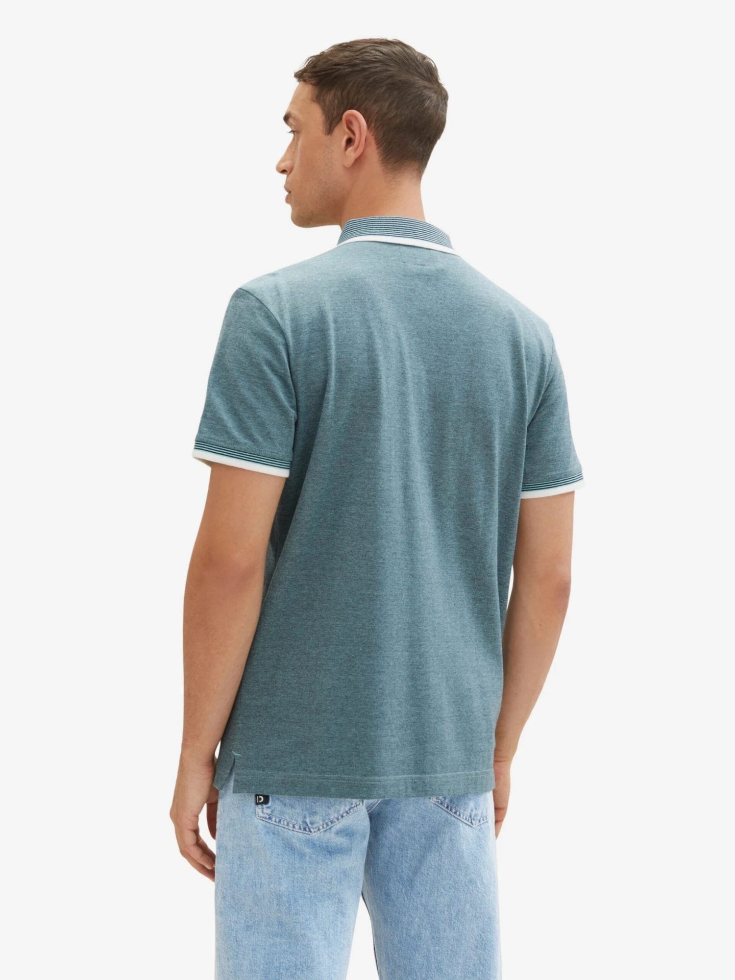 Tom Tailor Polos Shirt Heren Pastelblauw 2 Tom Tailor Polos Shirt Heren Pastelblauw - Afbeelding 2