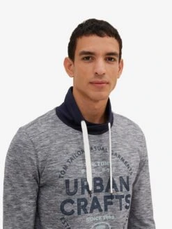 Tom Tailor Longsleeves Shirt Heren Opaal / Donkerblauw -Herenkleding 744d26b7d320c677305910ed23e77c43