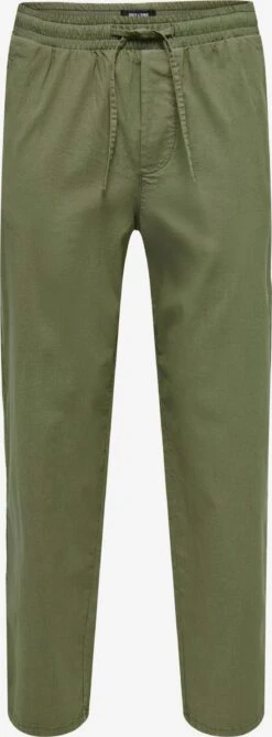 Only & Sons Pantalons Loosefit Broek Sinus Heren Olijfgroen