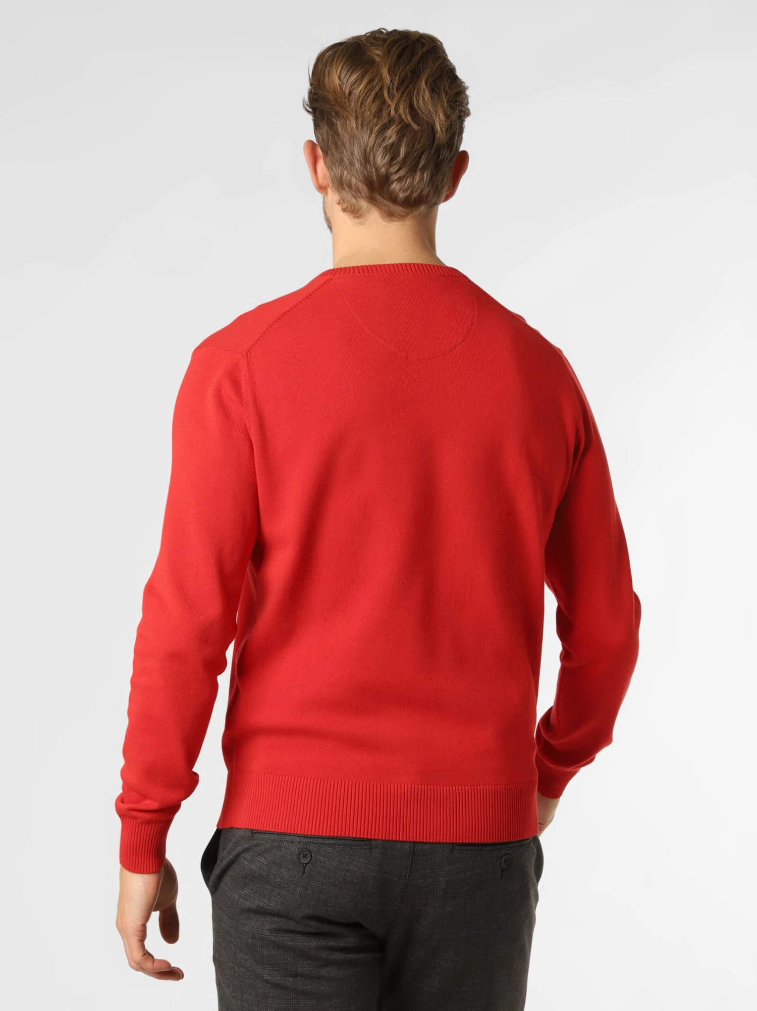 V-hals Truien Trui Heren Rood 3 V-hals Truien Trui Heren Rood - Afbeelding 3