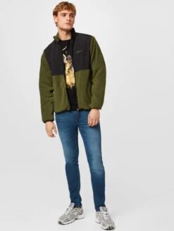 Jack & Jones Fleece Jassen Fleece Jas BLAKE Heren Kaki -Herenkleding 785257dd02b22e3b6ecaad8666ac7942