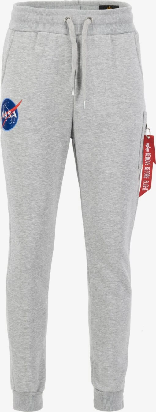 Alpha Industries Sweatpants Tapered Broek Heren Grijs Gemêleerd