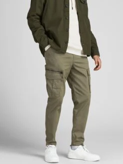 Jack & Jones Cargobroeken Slimfit Cargobroek Ace Dex Heren Kaki -Herenkleding 78deca630612ca9bdf1648e3b3ca1724
