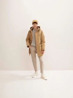 Tom Tailor Parkas Winterparka Heren Beige -Herenkleding 79007ffb9be167f47ef2c9dca4dee01c