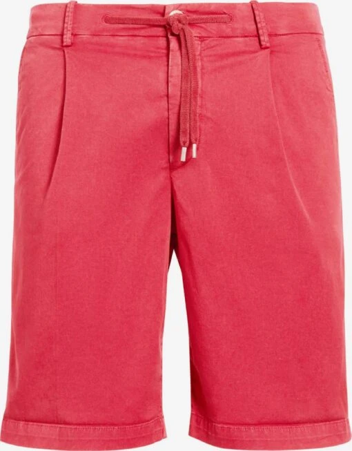 Chino Shorts Regular Bandplooibroek Heren Cranberry