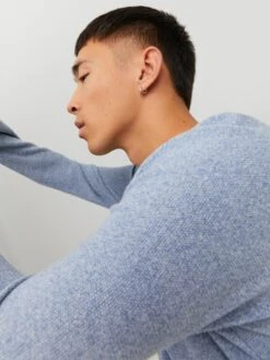 Jack & Jones Crewneck Truien Trui Gustav Heren Duifblauw -Herenkleding 7b2264ef3acd68514291163d15b3377d