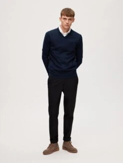 Selected Homme V-hals Truien Trui Heren Nachtblauw -Herenkleding 7d537ba5c42d0c3a881ee42577555675
