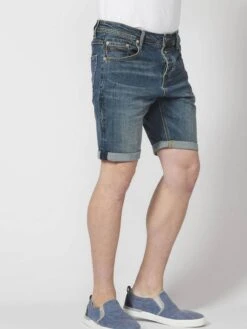 Koroshi Denim Shorts Slimfit Jeans Heren Blauw -Herenkleding 8255defb03109fd66d1b79efc600acb6