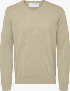 Selected Homme V-hals Truien Trui Heren Beige