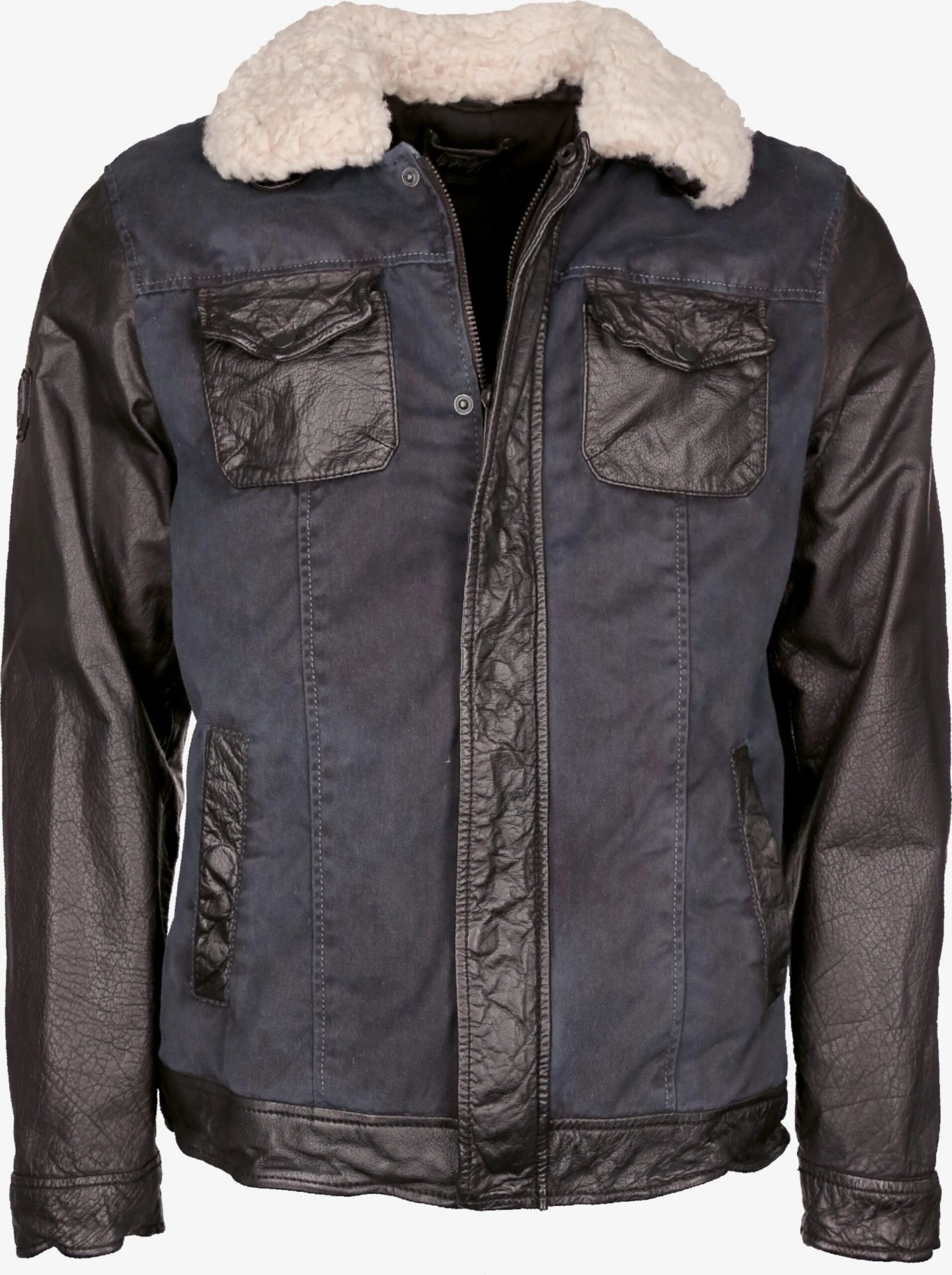 Maze Leren Jassen Tussenjas Guanare Heren Nachtblauw