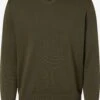 V-hals Truien Trui Heren Olijfgroen