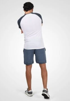 Solid Sweat Shorts Regular Broek Heren Blauw -Herenkleding 88f17e24fe9d1b4eeaed346c7c848127