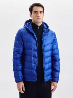 Seidensticker Donsjassen Winterjas Heren Blauw -Herenkleding 8a3fde4731f2ae44ed3c8cc5efc3c070