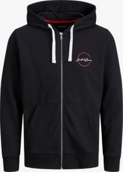 Jack & Jones Sweatvesten Met Capuchon Sweatvest STAMP Heren Zwart