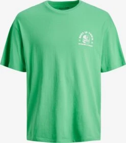 Jack & Jones T-shirts Shirt BURGER Heren Lichtgroen