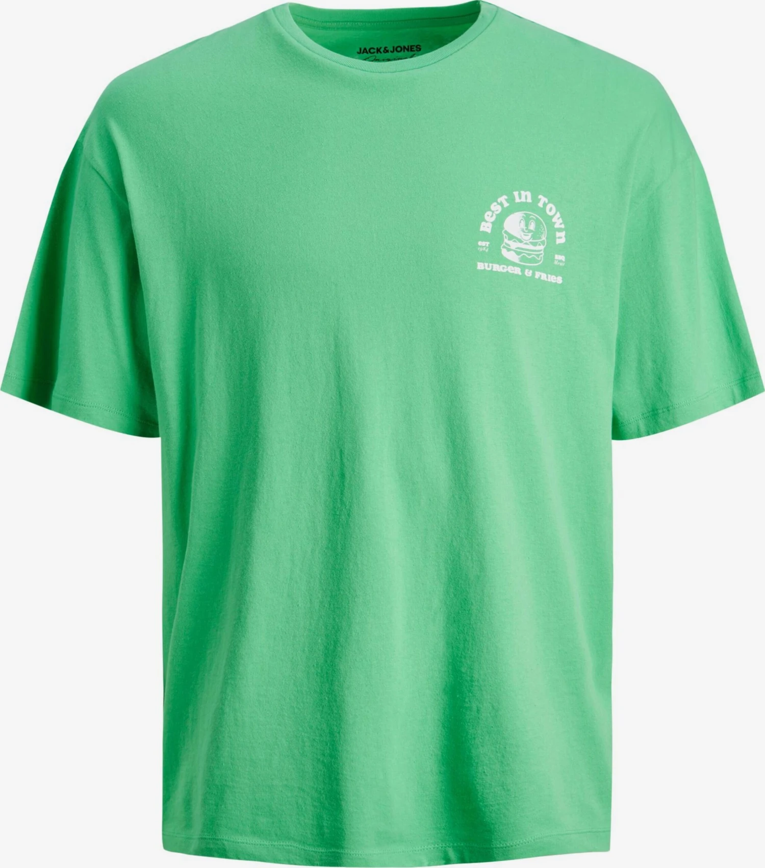 Jack & Jones T-shirts Shirt BURGER Heren Lichtgroen 1 Jack & Jones T-shirts Shirt BURGER Heren Lichtgroen