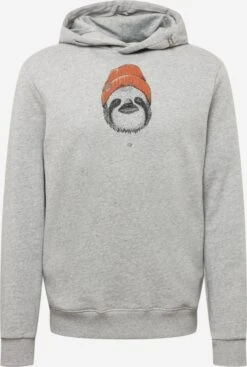 Hoodies Sweatshirt Animal Sloth Moin Heren Antraciet / Lichtgrijs