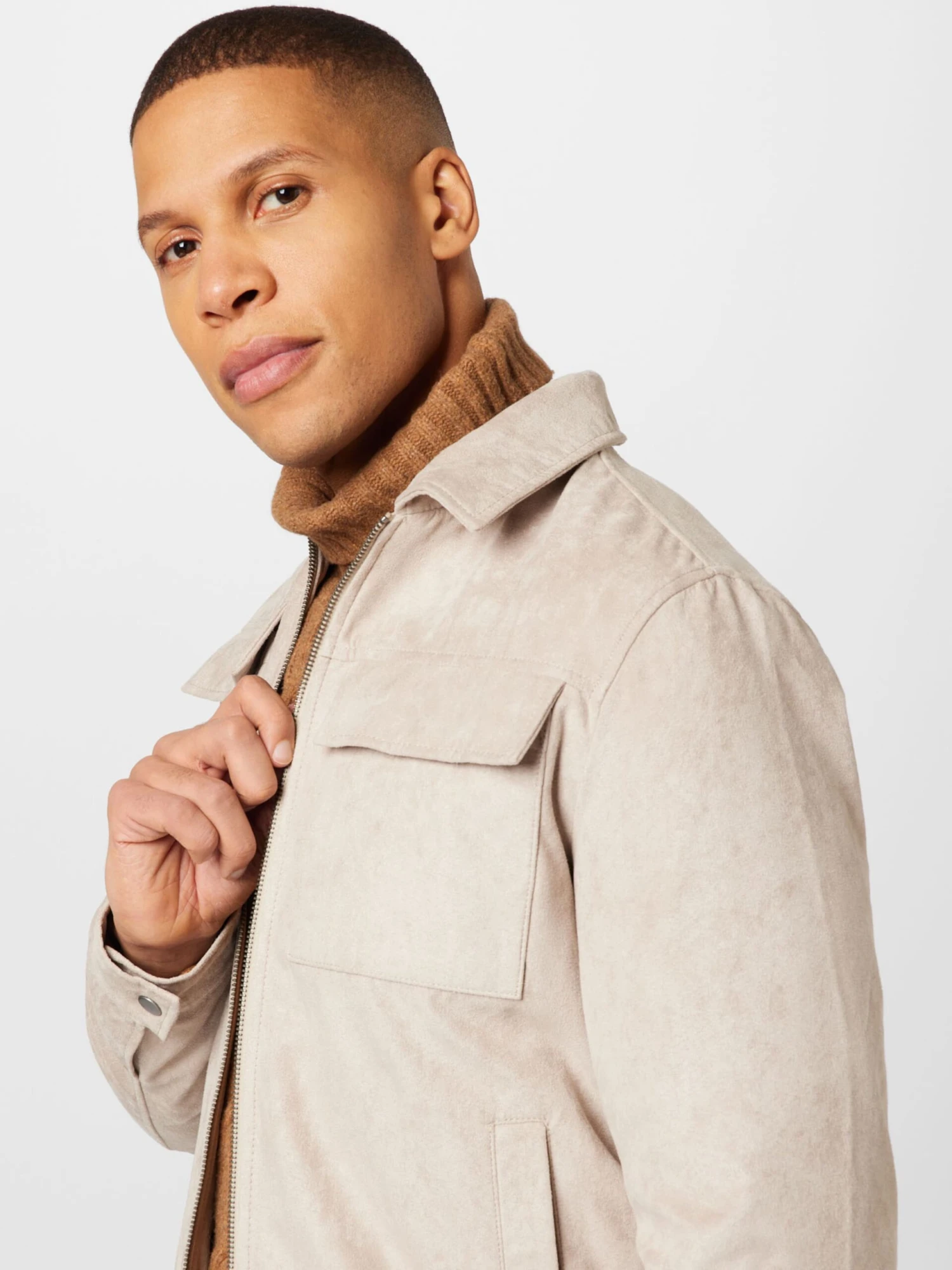 Jack & Jones Leren Jassen Tussenjas ROCKY PAYTON Heren Beige 5 Jack & Jones Leren Jassen Tussenjas ROCKY PAYTON Heren Beige - Afbeelding 5