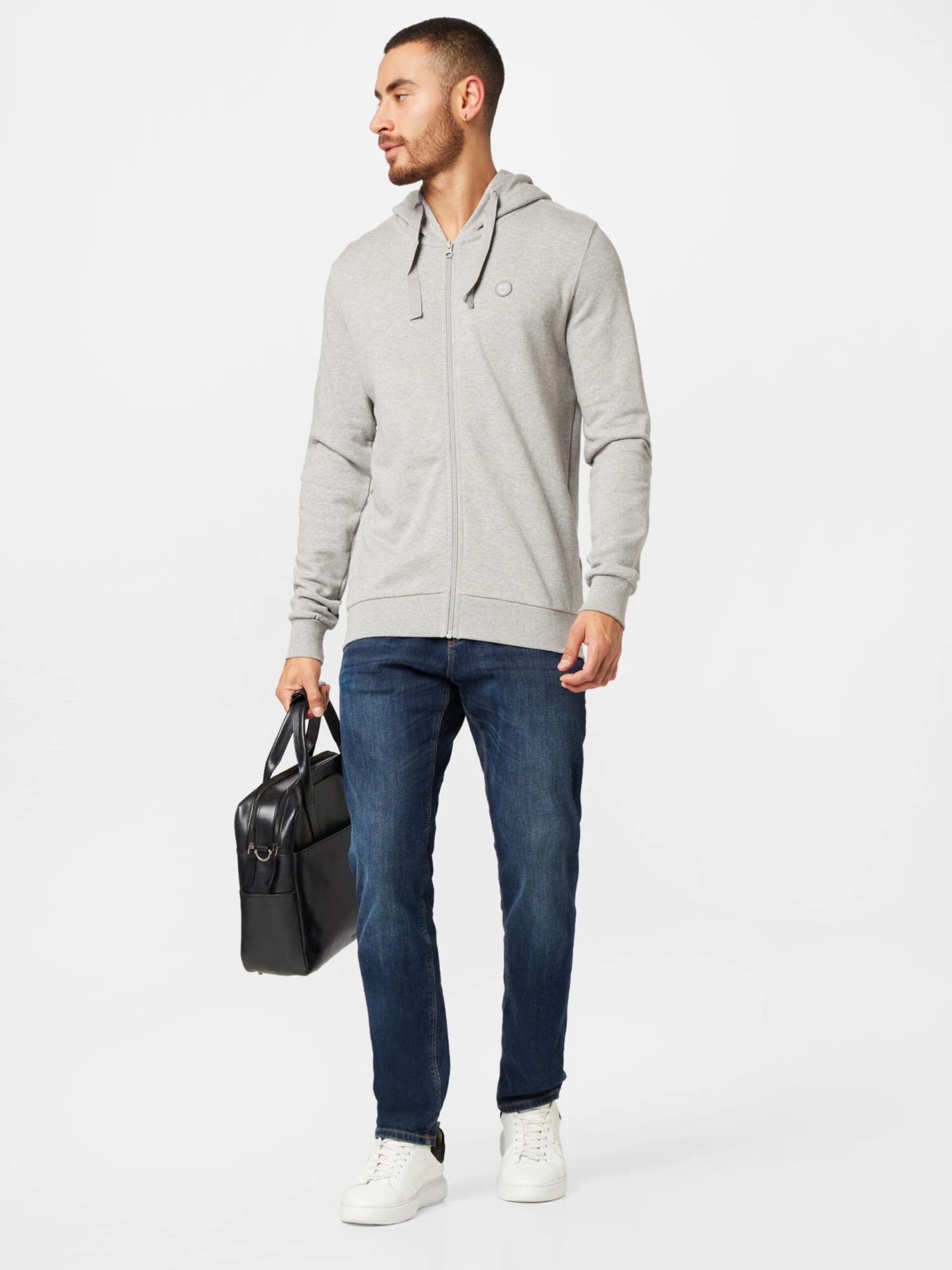 KnowledgeCotton Apparel Sweatvesten Met Capuchon Sweatvest Heren Grijs Gemêleerd 5 KnowledgeCotton Apparel Sweatvesten Met Capuchon Sweatvest Heren Grijs Gemêleerd - Afbeelding 5