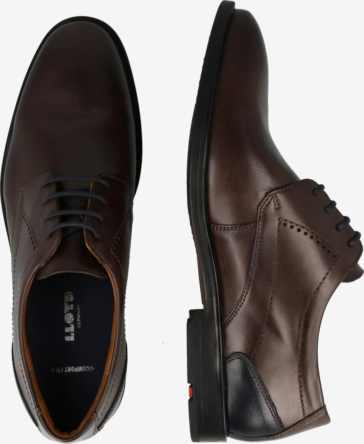 Lloyd Nette Schoenen Veterschoen Kalmar Heren Donkerbruin 2 Lloyd Nette Schoenen Veterschoen Kalmar Heren Donkerbruin - Afbeelding 2