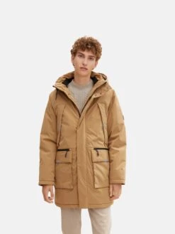 Tom Tailor Parkas Winterparka Heren Beige -Herenkleding 93e35d7a24ee7ddb72d9dd1b7e983758