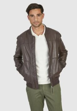 Leren Jassen Tussenjas Heren Donkerbruin 7 Leren Jassen Tussenjas Heren Donkerbruin -Herenkleding 9406d483fb2445a9d93e94b1f0aa7385