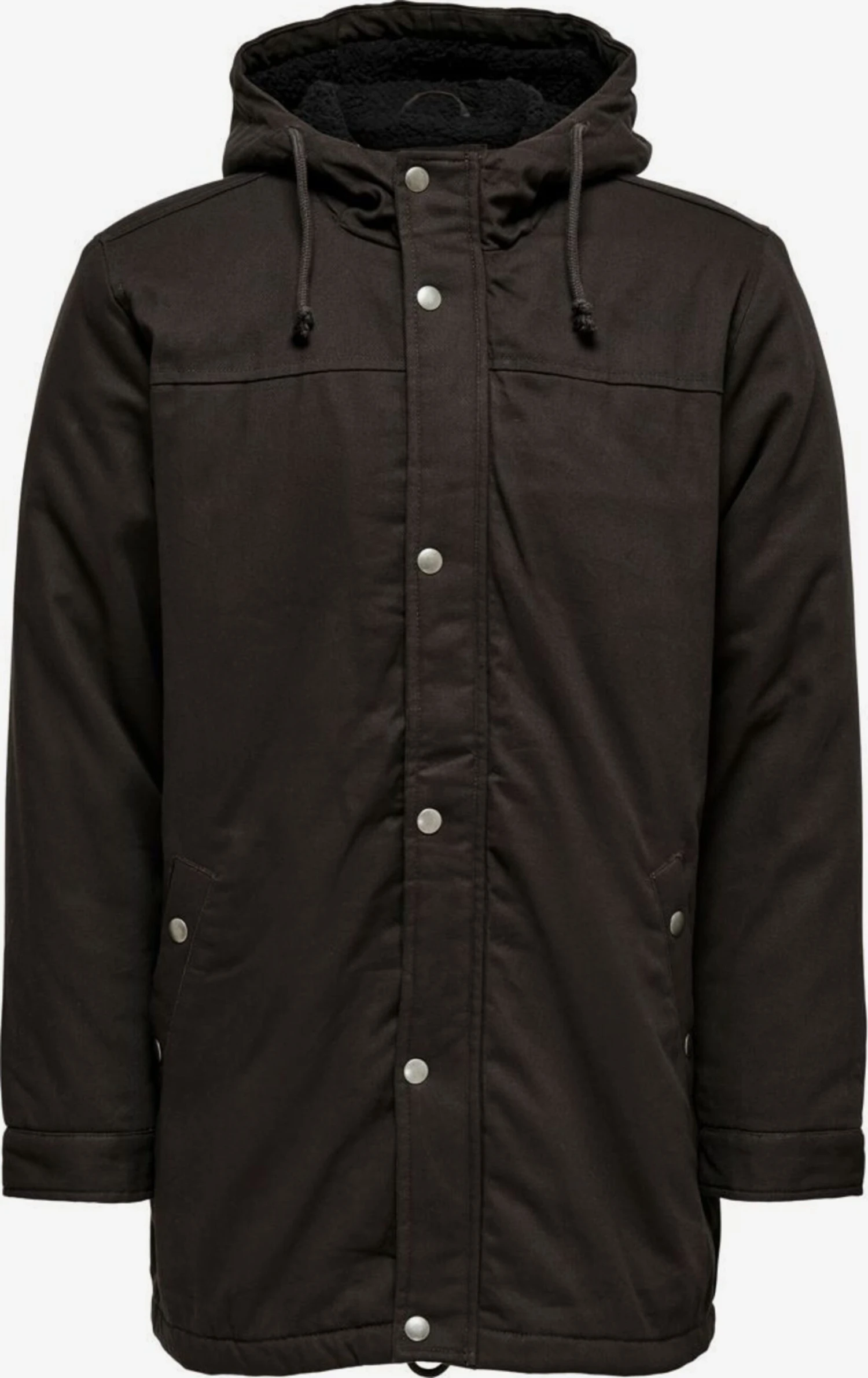 Only & Sons Parkas Winterparka Heren Donkerbruin
