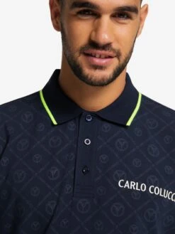 CARLO COLUCCI Polos Shirt Heren Navy -Herenkleding 980a79dc65052e4ce71226eb51f0d70a