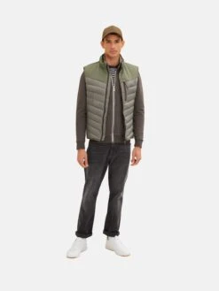 Tom Tailor Bodywarmers Bodywarmer Heren Kaki -Herenkleding 9a3a46e32165333c8823cb92051853d9