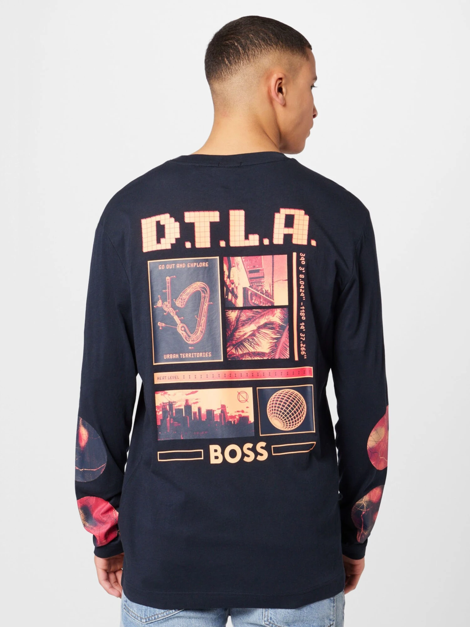 BOSS ORANGE Longsleeves Shirt Heren Donkerblauw 4 BOSS ORANGE Longsleeves Shirt Heren Donkerblauw - Afbeelding 4