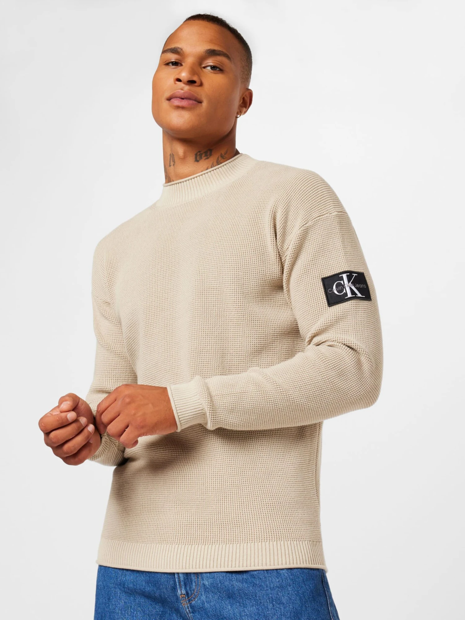 Calvin Klein Jeans Coltruien Trui Heren Blauw 3 Calvin Klein Jeans Coltruien Trui Heren Blauw - Afbeelding 3