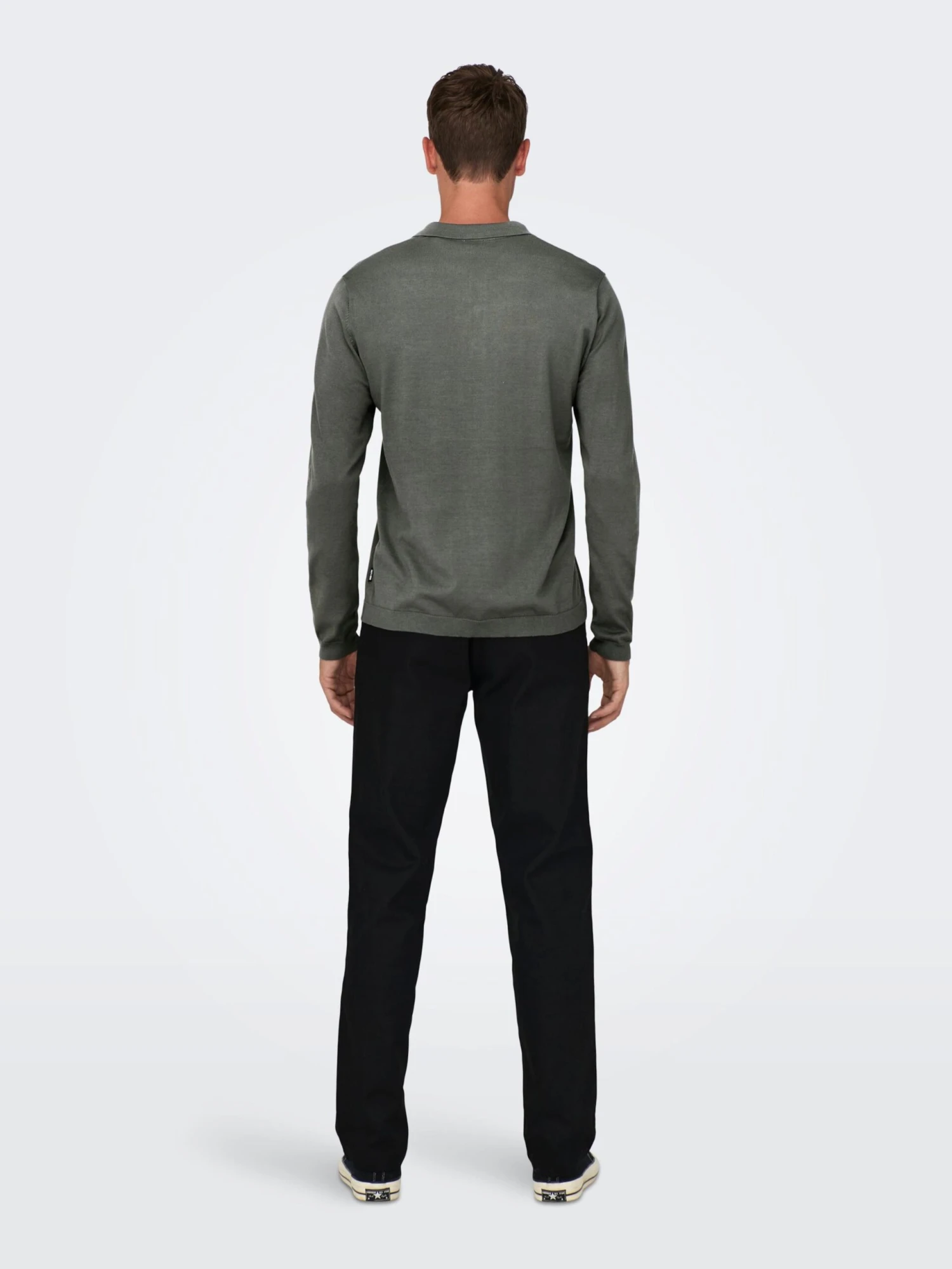 Only & Sons V-hals Truien Trui WYLER Heren Antraciet 4 Only & Sons V-hals Truien Trui WYLER Heren Antraciet - Afbeelding 4