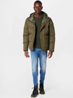 Revolution Winterjassen Winterjas Heren Olijfgroen -Herenkleding a27c10a1d9c7d74d8864a87e58f5fb32