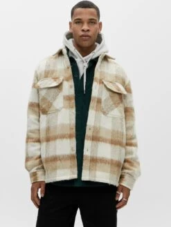 PULL & BEAR Tussenjassen Tussenjas Heren Beige / Lichtbeige / Donkerbeige -Herenkleding a356494010db3845c93c5bb8d4b41833