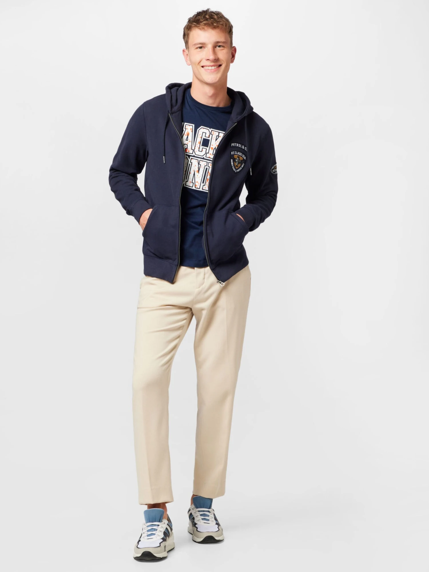 Petrol Industries Sweatvesten Met Capuchon Sweatvest Heren Saffier 5 Petrol Industries Sweatvesten Met Capuchon Sweatvest Heren Saffier - Afbeelding 5