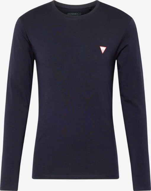 Guess Longsleeves Shirt Heren Nachtblauw