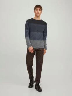 Jack & Jones Crewneck Truien Regular Fit Trui Heren Lichtgrijs / Donkergrijs / Grijs Gemêleerd -Herenkleding aa914020ebbb3a4914a49938429d51da